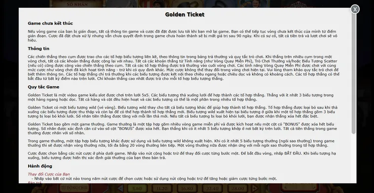 Khám Phá Thế Giới Quay Số Golden Ticket Tại VaoBet Với Giải Thưởng Khổng Lồ