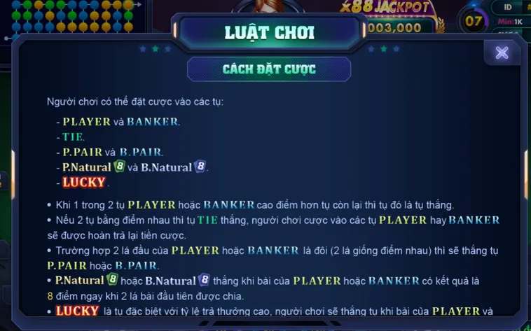 Nổ Hũ Baccarat Lucky 88 Tại VaoBet Điểm Đến Giải Trí Đẳng Cấp Với Tỷ Lệ Thắng Cược Khủng