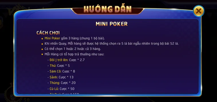 Table Game Mini Poker Tại VaoBet Trải Nghiệm Đỉnh Cao Với Hàng Loạt Phần Thưởng Hấp Dẫn