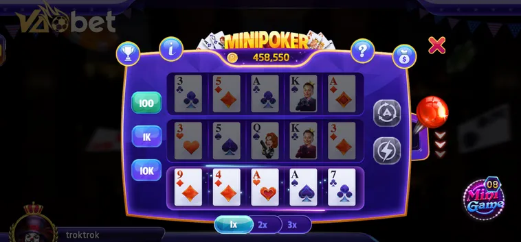 Table Game Mini Poker Tại VaoBet Trải Nghiệm Đỉnh Cao Với Hàng Loạt Phần Thưởng Hấp Dẫn