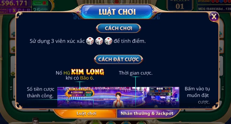 Chinh Phục Bàn Chơi Table Game Sicbo Ngũ Long Tại VaoBet Với Tỷ Lệ Thưởng Khủng