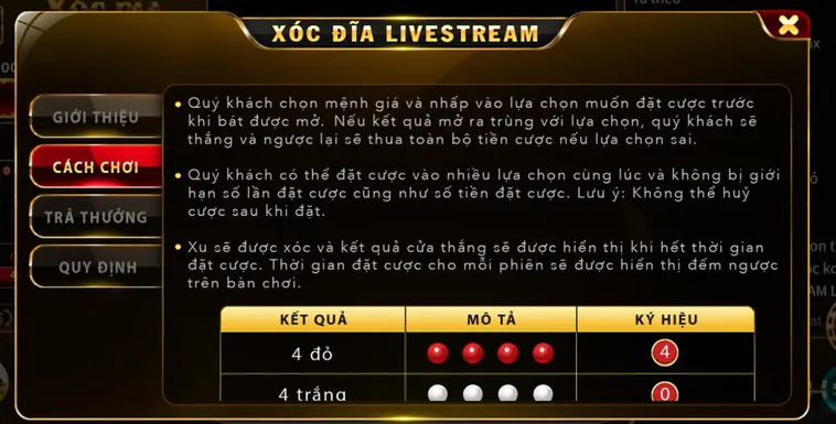 Xóc Đĩa Live Tại VaoBet Trải Nghiệm Đỉnh Cao Với Hệ Thống Cược Siêu Hấp Dẫn